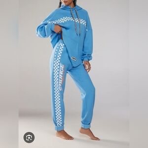 NWT Savage X FENTY Essential Oversized Blue Racer Hoodie And Jogger Set Size XXS
